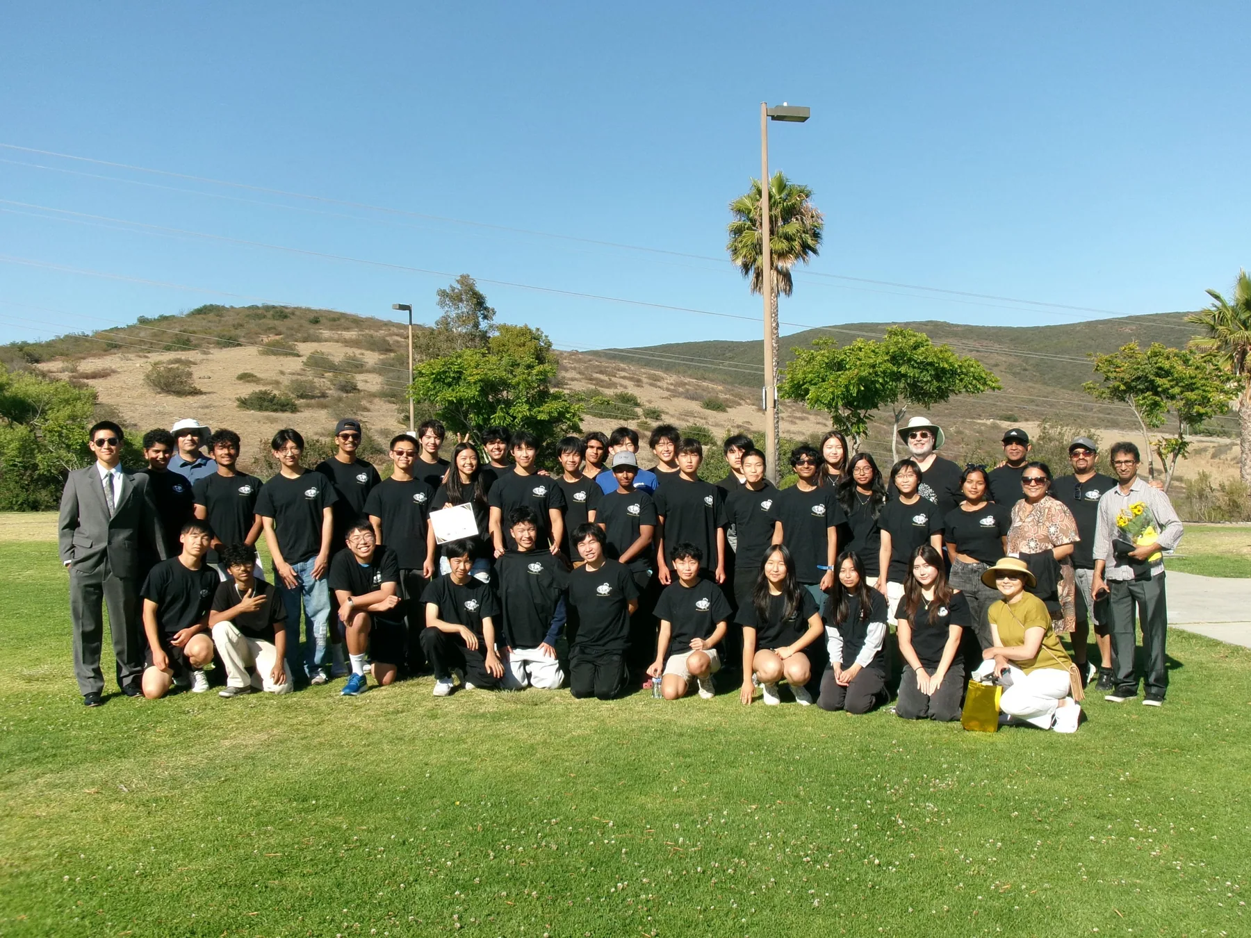 Westview Science Olympiad students and coaches together after competition